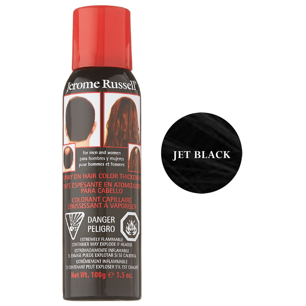 014608588761 - Jerome Russell Spray-On Hair Color Thickener 3.5 oz - Jet Black