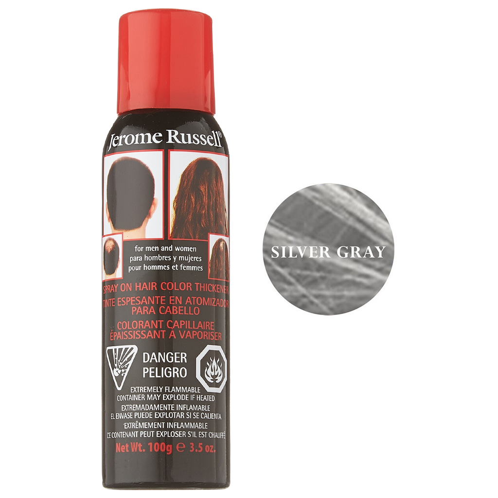 014608588754 - Jerome Russell Spray-On Hair Color Thickener 3.5 oz - Silver Gray