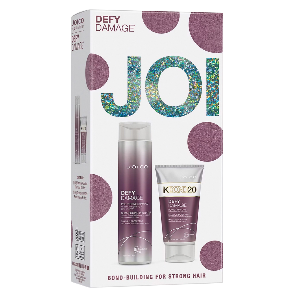 074469565158 - Joico DEFY DAMAGE Holiday Gift Duo | Protective Shampoo & KBOND20 Power Masque