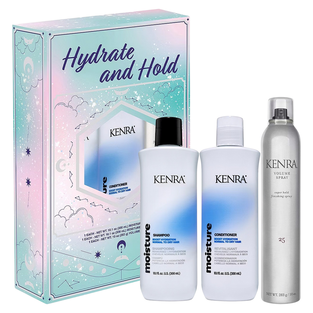 014926281948 - Kenra Hydrate & Hold Holiday Gift Kit | Volume Spray 25, Moisture Shampoo & Conditioner