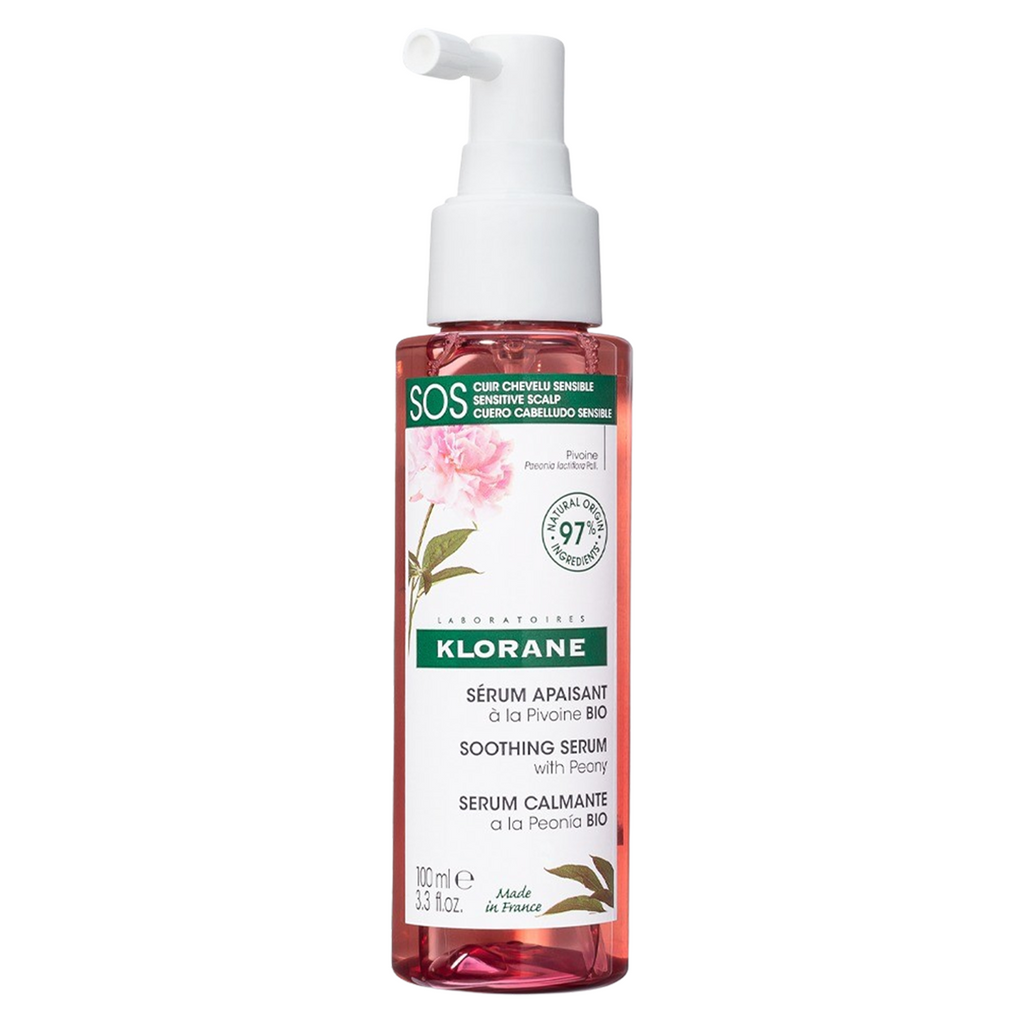 Klorane Soothing Serum With Organic Peony 3.3 oz / 100 ml | For Sensitive Scalp