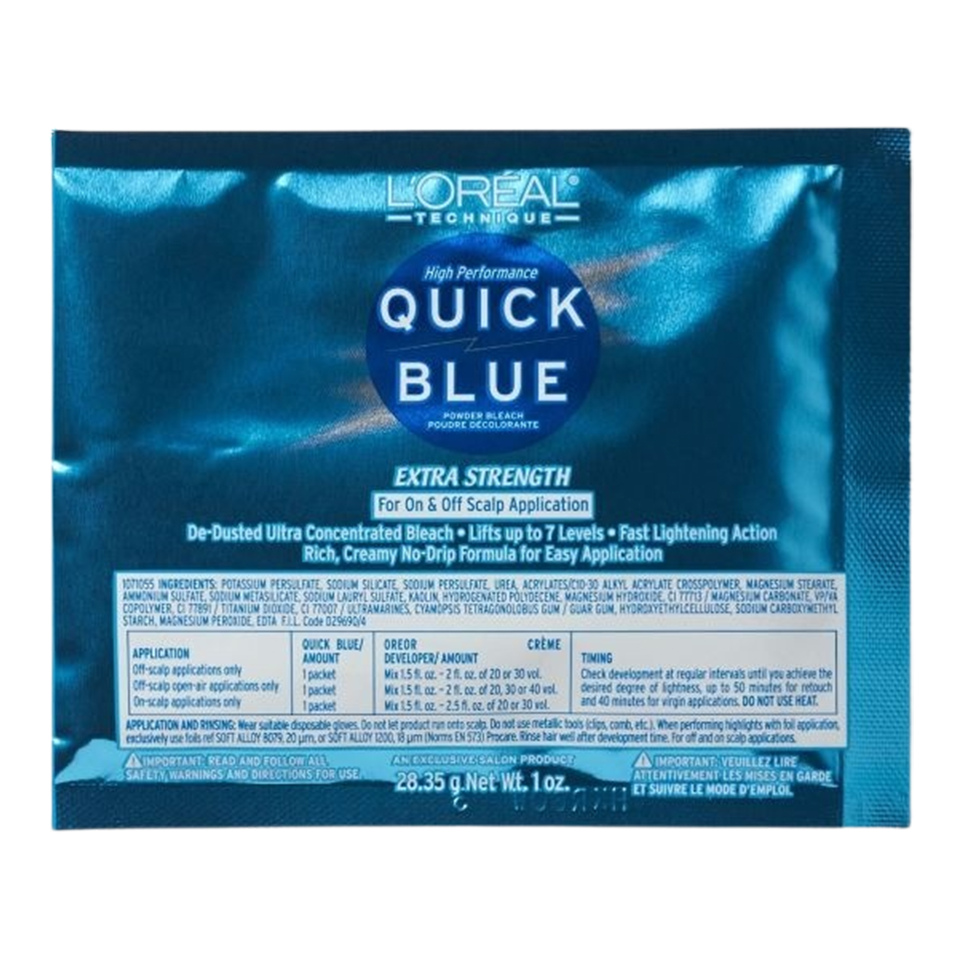 L'Oreal Quick Blue Extra Strength De-Dusted Ultra Concentrated Bleach Packet 1 oz