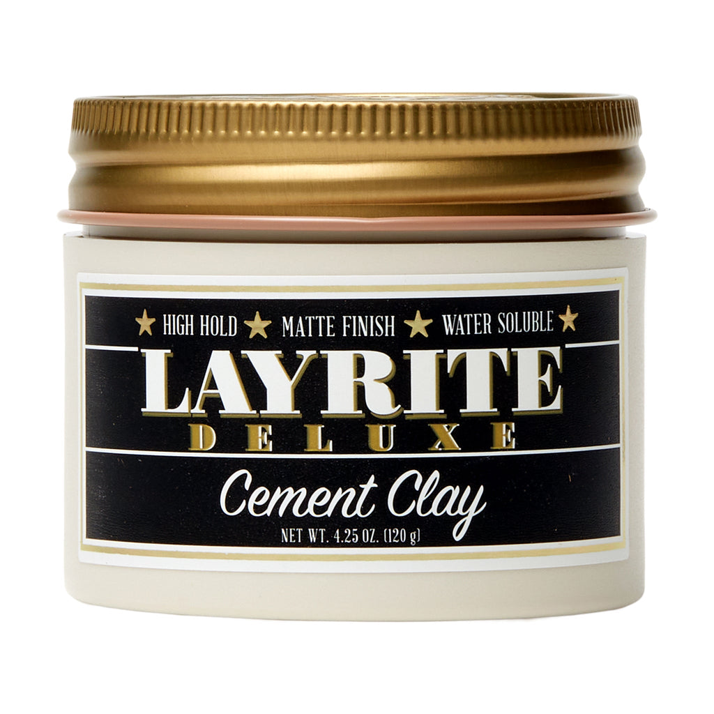 857154000239 - Layrite Cement Clay 4.25 oz / 120 g | High Hold / Matte Finish