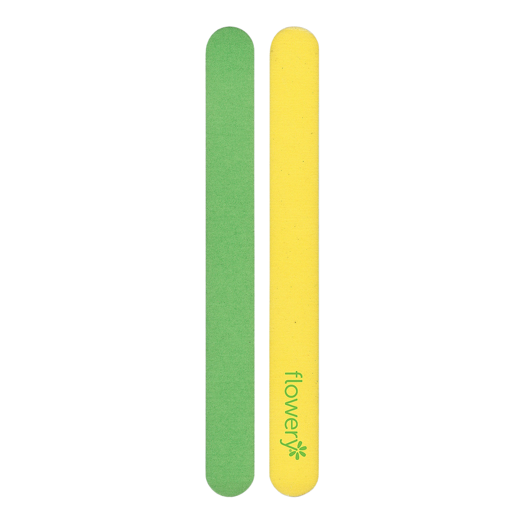 076271201125 - Flowery Nail File - Lemon Lime (2 Pack) | For Thin or Weak Nails