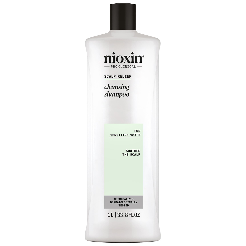 4064666338798 - Nioxin Scalp Relief Cleansing Shampoo Liter / 33.8 oz | For Sensitive Scalp