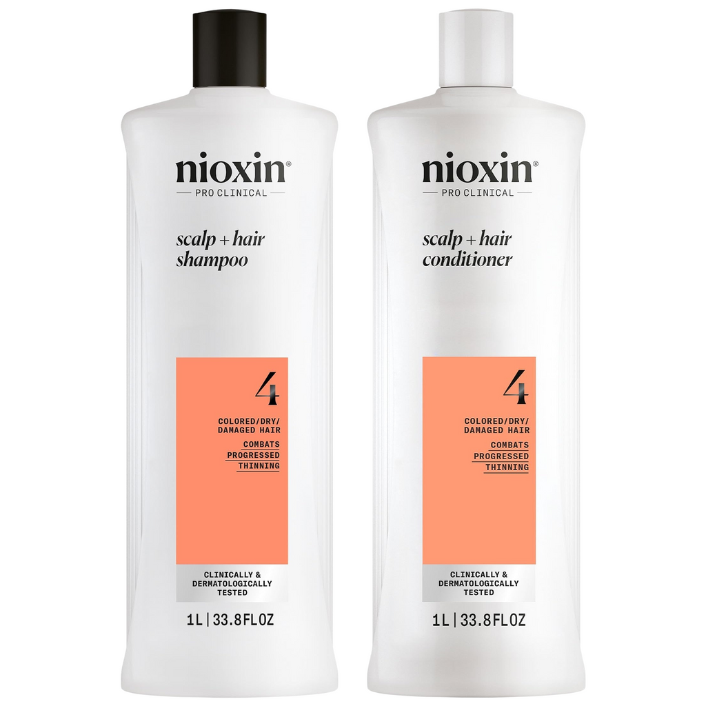 4064666902418 - Nioxin System 4 Scalp + Hair Shampoo & Conditioner 33.8 oz / Liter Duo | Colored / Dry / Damaged Hair