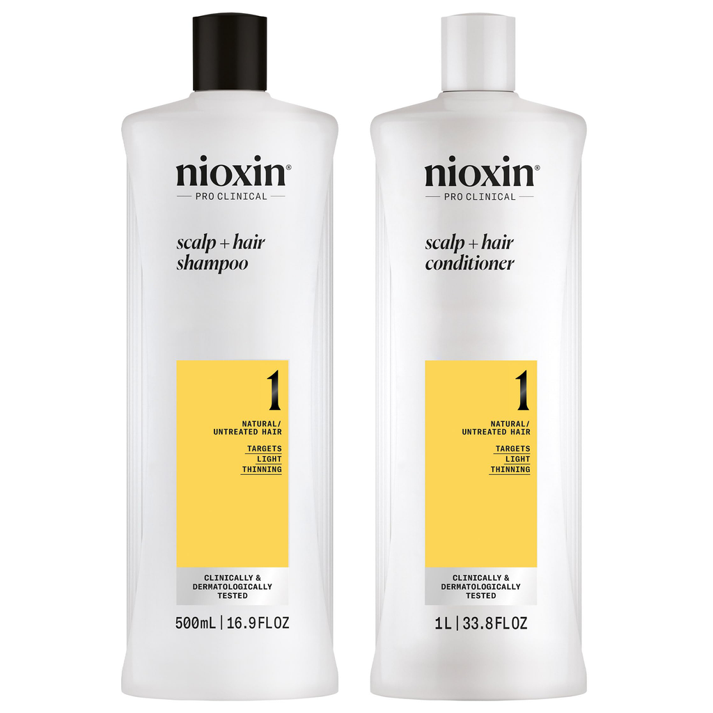 Nioxin System 1 Scalp + Hair Shampoo & Conditioner Liter Duo