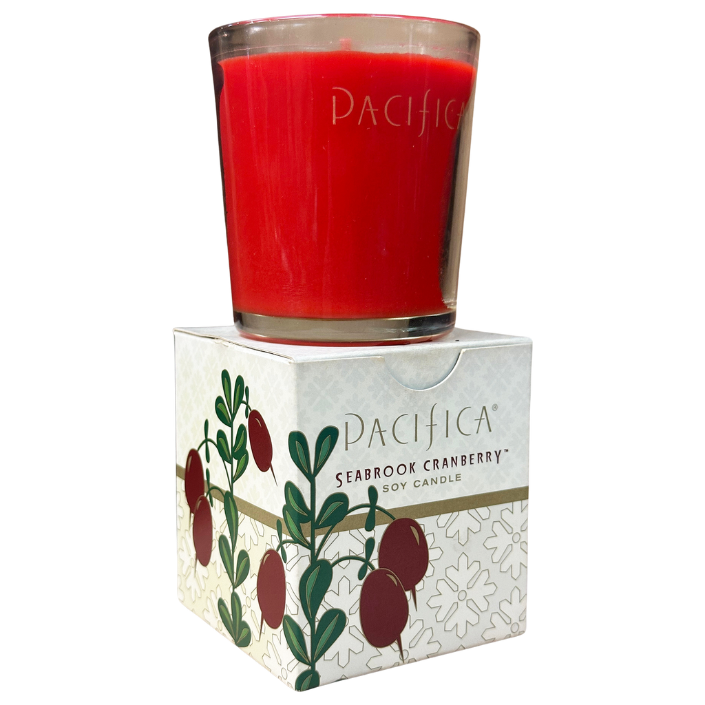 687735099556 - Pacifica Soy Candle 5.5 oz / 160 g - Seabrook Cranberry