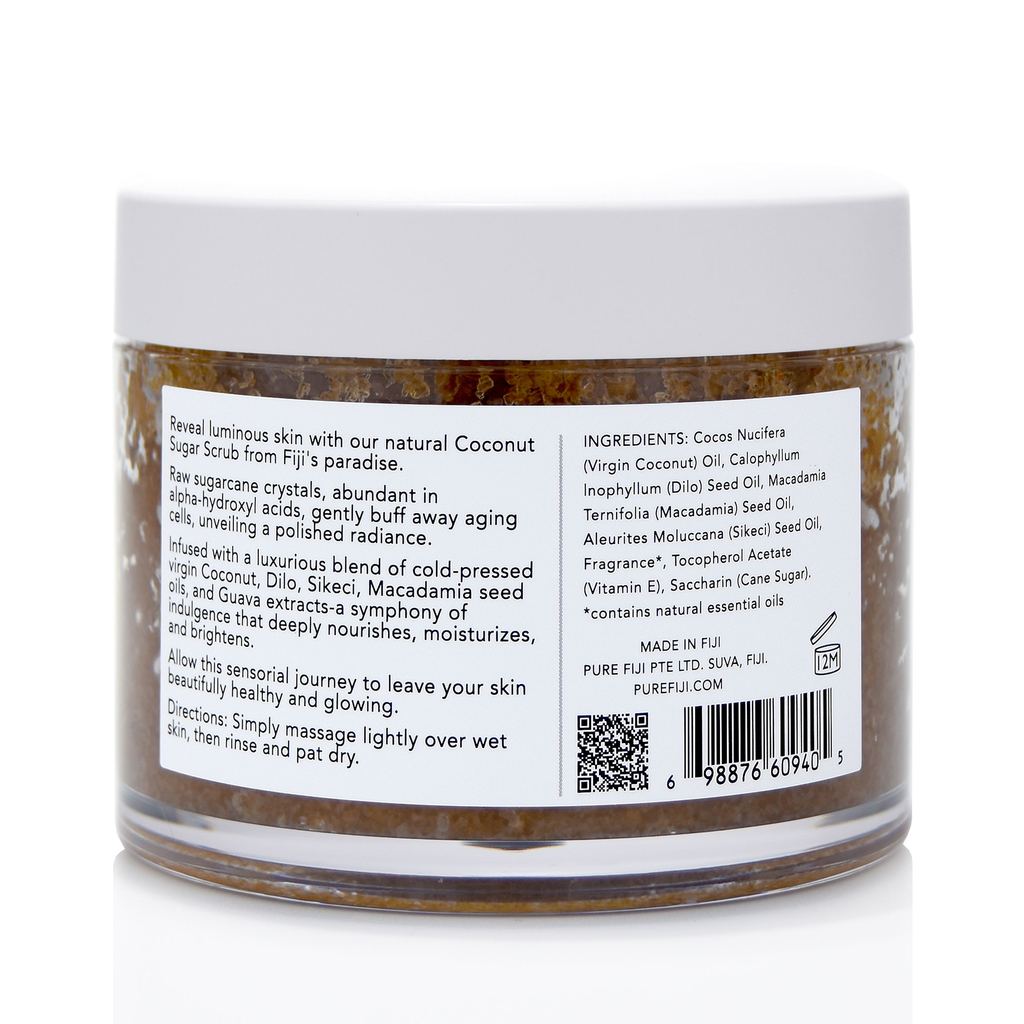 Pure Fiji Coconut Sugar Scrub 10.14 oz / 300 ml - Guava