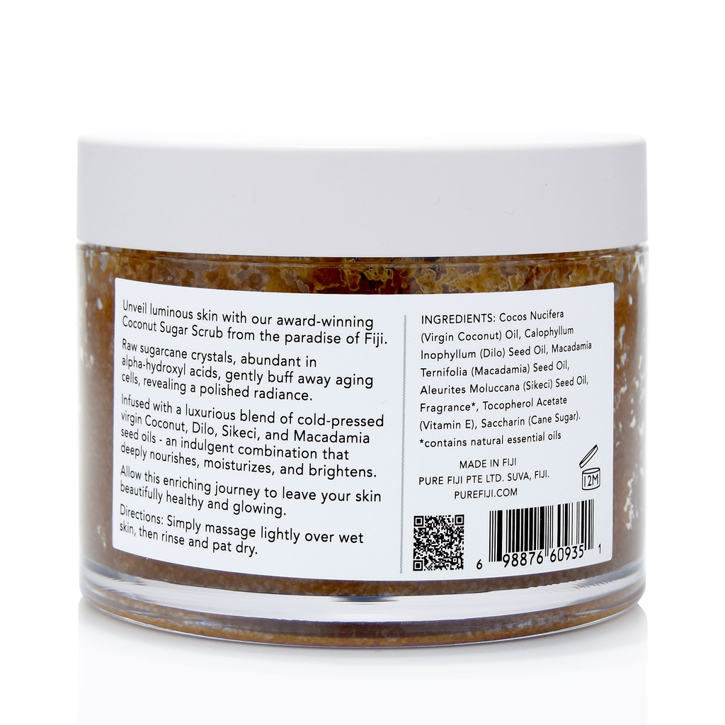 Pure Fiji Coconut Sugar Scrub 10.14 oz / 300 ml - White Gingerlily