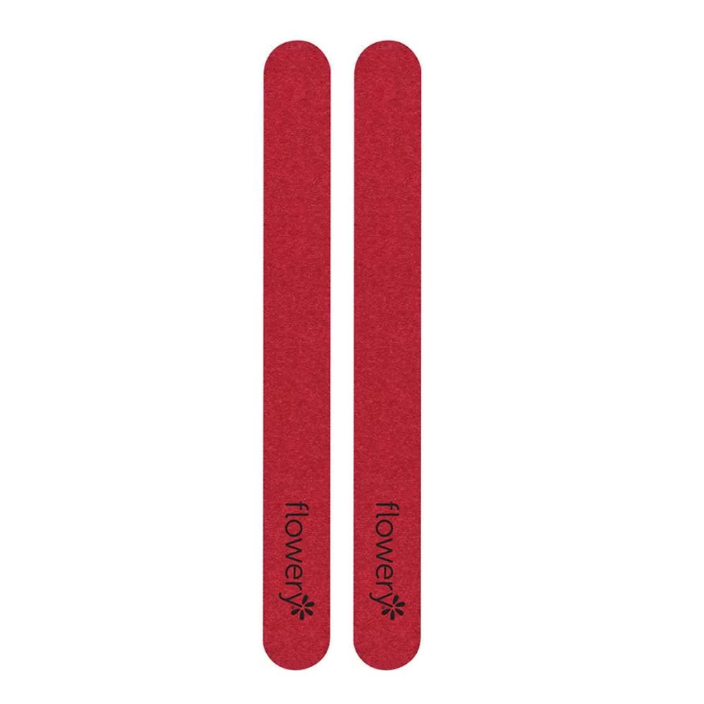 076271201828 - Flowery Nail File - Red Rooster (2 Pack) | For Thick, Gel-Polished or Acrylic Nails