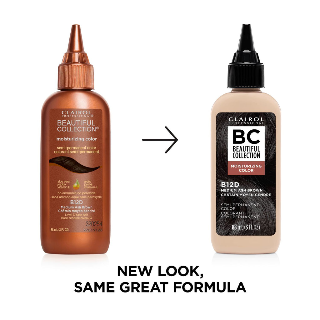 Clairol Professional Beautiful Collection Semi-Permanent Moisturizing Hair Color - B12D Medium Ash Brown