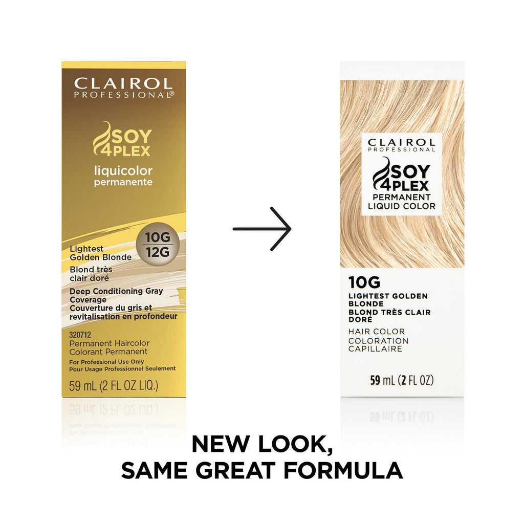 Clairol Professional Soy4Plex LiquiColor Permanent Hair Color - 10G | 12G (Lightest Golden Blonde)