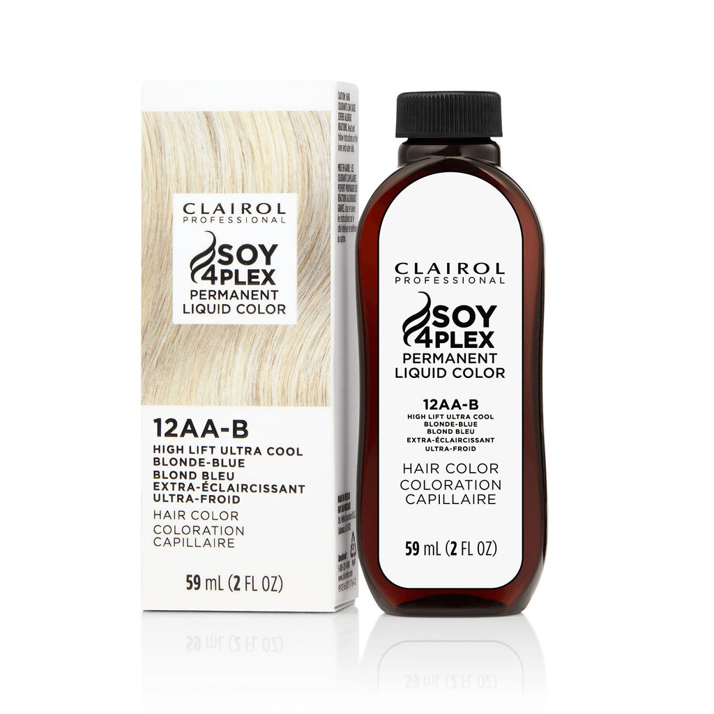 Clairol Professional Soy4Plex LiquiColor Permanent Hair Color - 12AA-B | HL-B (High Lift Ultra Cool Blonde-Blue)