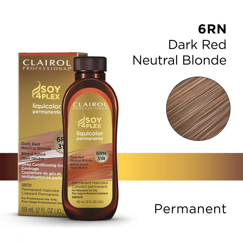 070018107831 - Clairol Professional Soy4Plex LiquiColor Permanent Hair Color - 6RN | 31R (Dark Red Neutral Blonde)