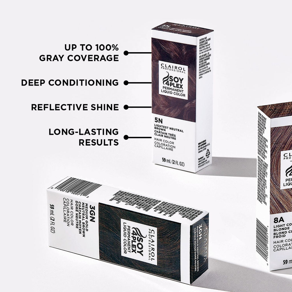 Clairol Professional Soy4Plex LiquiColor Permanent Hair Color - 4RN | 47R (Light Red Neutral Brown)