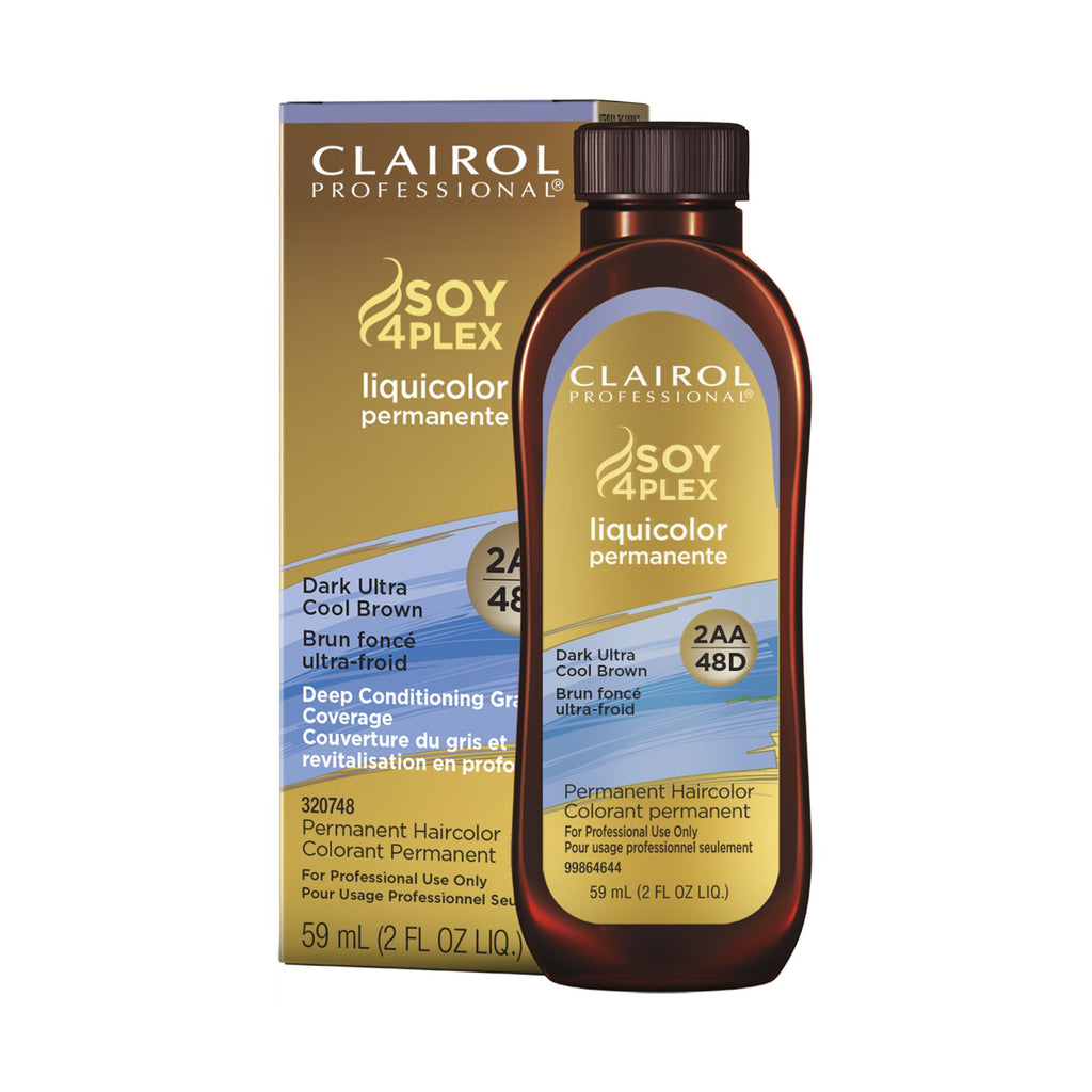 070018109835 - Clairol Professional Soy4Plex LiquiColor Permanent Hair Color - 2AA | 48D (Dark Ultra Cool Brown)