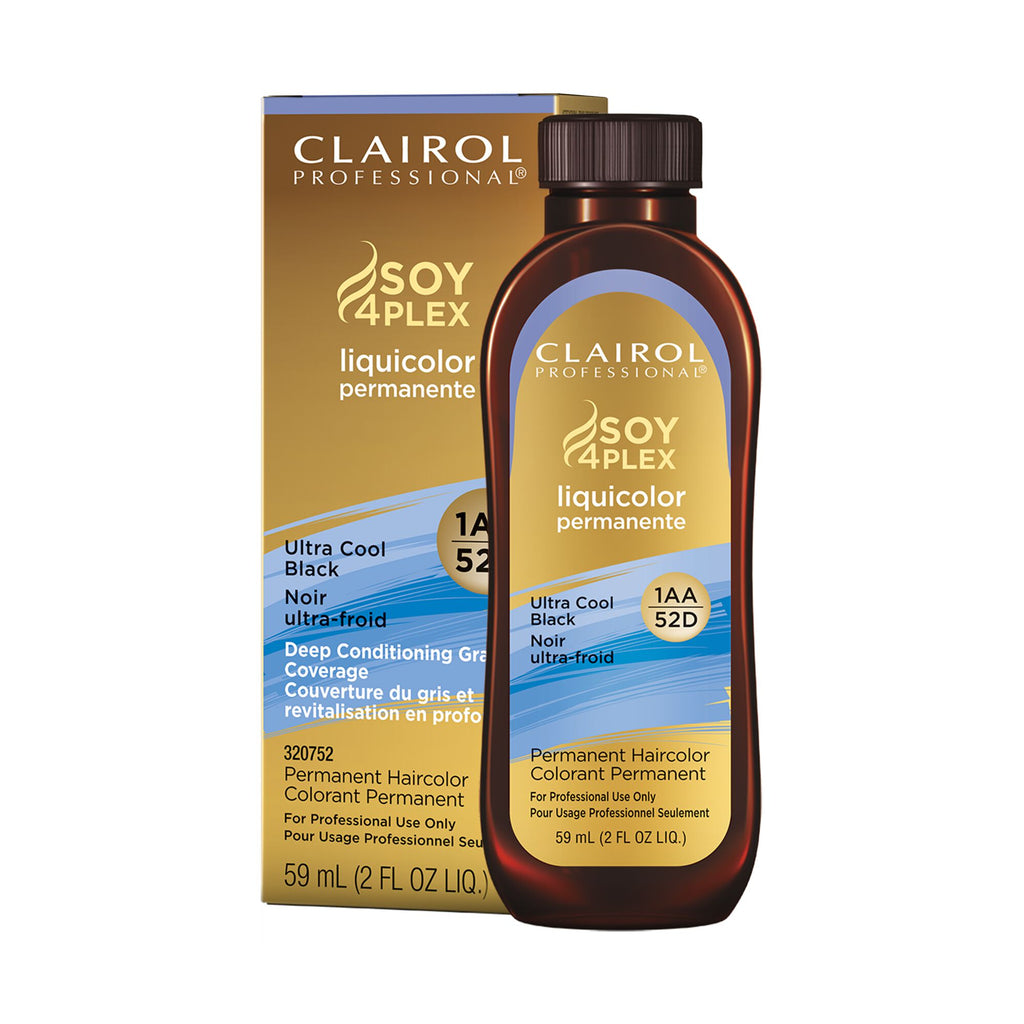 070018109811 - Clairol Professional Soy4Plex LiquiColor Permanent Hair Color - 1AA | 52D (Ultra Cool Black)
