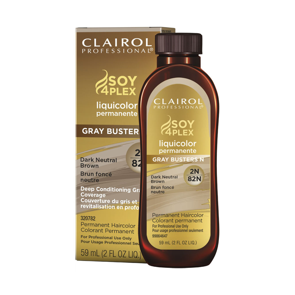 070018107510 - Clairol Professional Soy4Plex LiquiColor Permanent Hair Color - 2N | 82N (Dark Neutral Brown)
