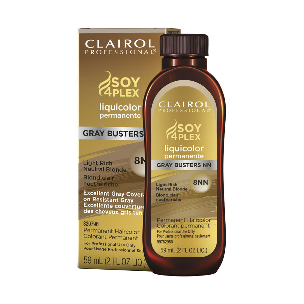 070018109415 - Clairol Professional Soy4Plex LiquiColor Permanent Hair Color - 8NN (Light Rich Neutral Blonde)