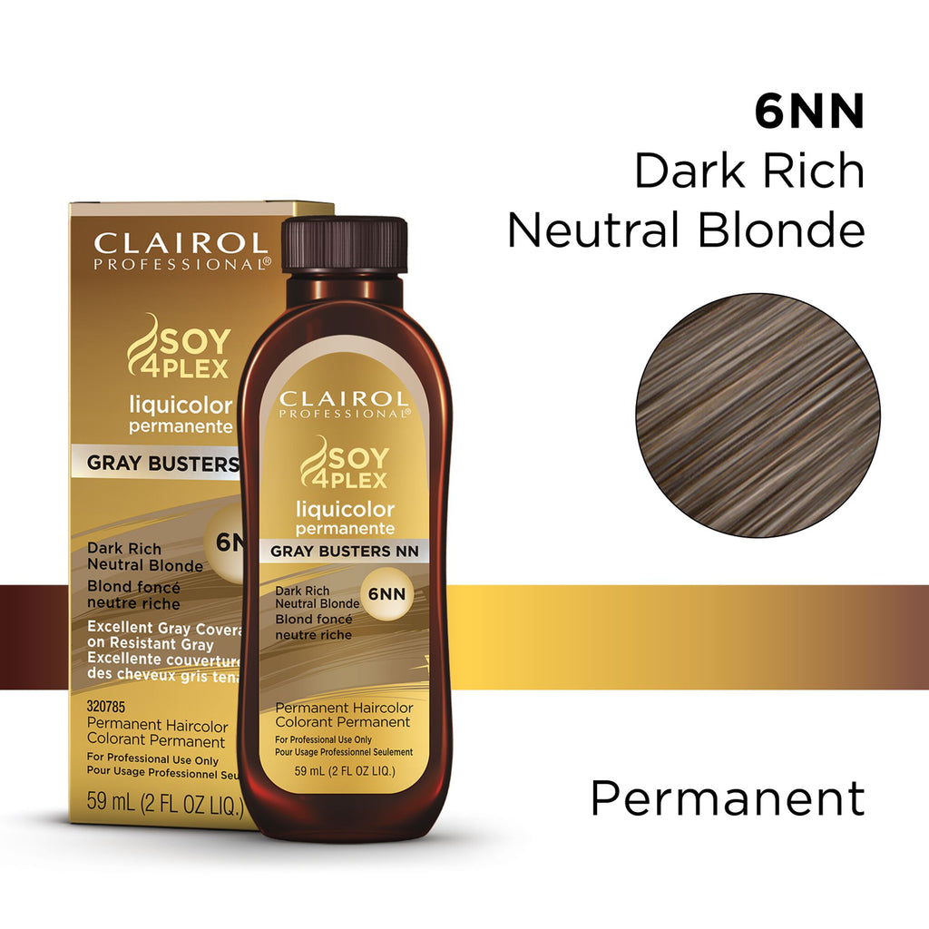 070018109378 - Clairol Professional Soy4Plex LiquiColor Permanent Hair Color - 6NN (Dark Rich Neutral Blonde)
