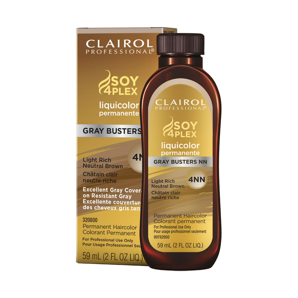 070018109330 - Clairol Professional Soy4Plex LiquiColor Permanent Hair Color - 4NN (Light Rich Neutral Brown)