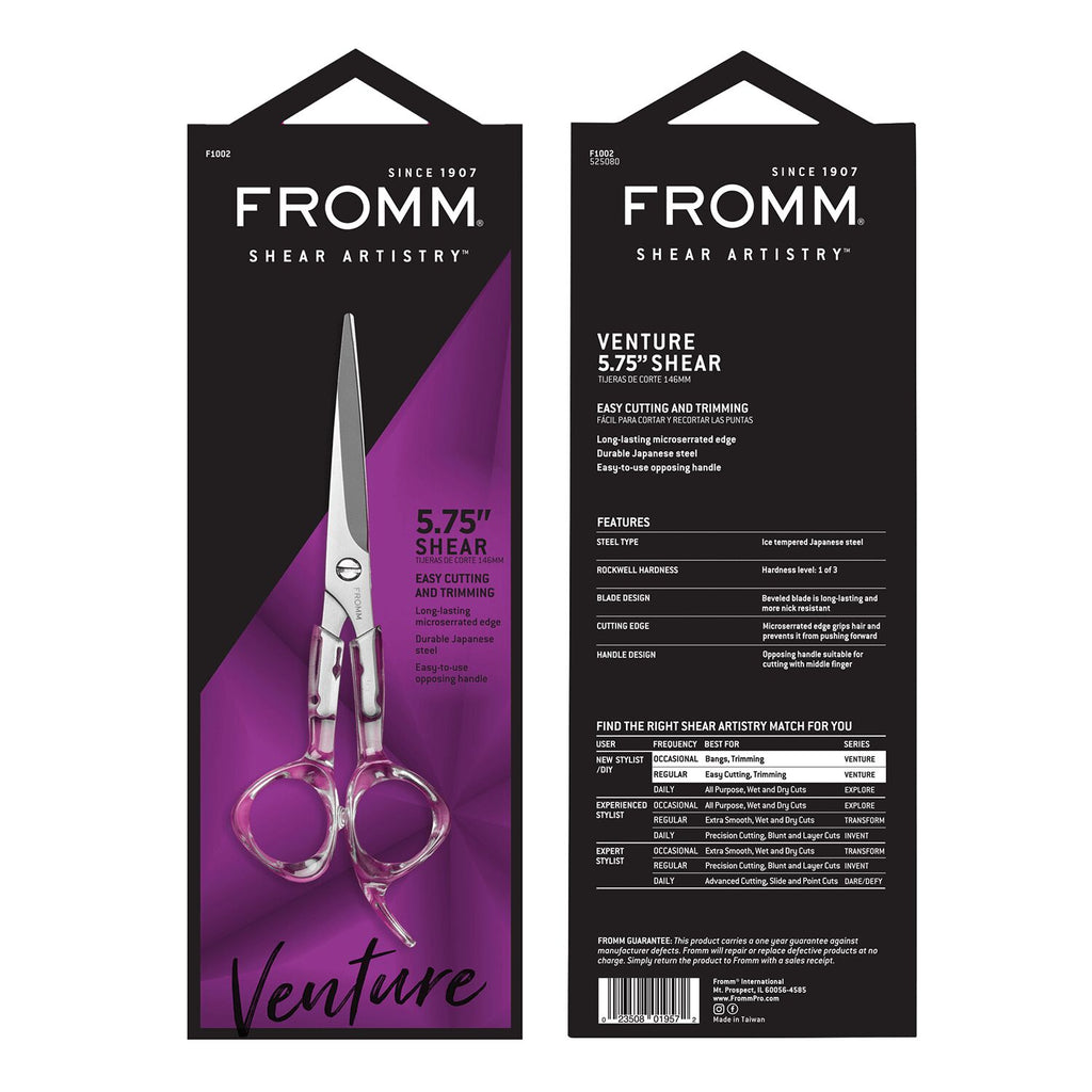 Fromm Shear Artistry VENTURE 5.75" In Japanese Shear Scissors - Clear | F1002
