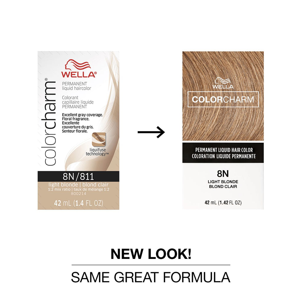 Wella ColorCharm Permanent Liquid Hair Color 42 ml / 1.4 oz - 8N / 811 Light Blonde