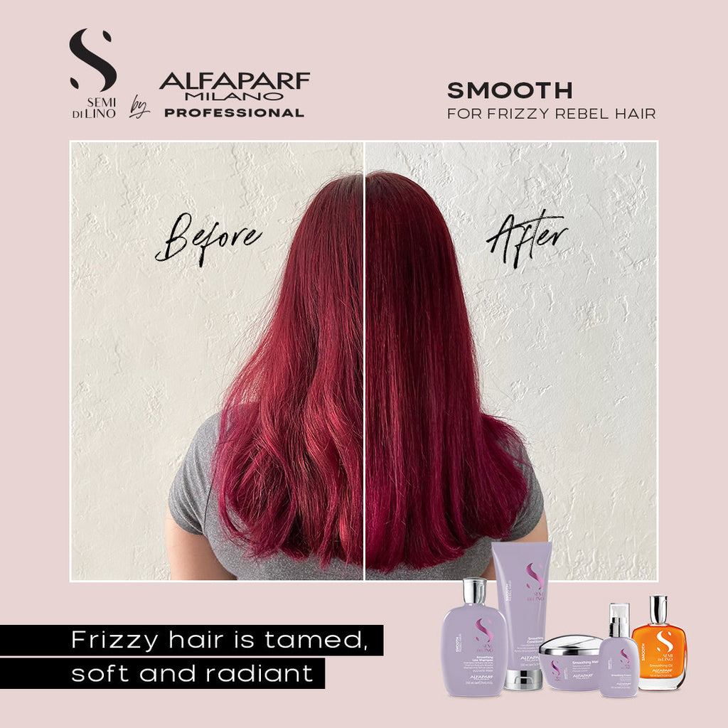 Alfaparf Milano Semi Di Lino Smoothing Cream 125 ml / 4.23 oz | For Rebel Hair - 8022297111254