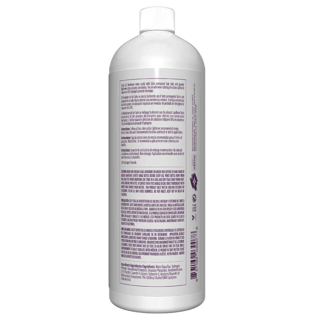 857169030078 - Satin Gel Developer 32 oz / 960 ml - 40 Volume