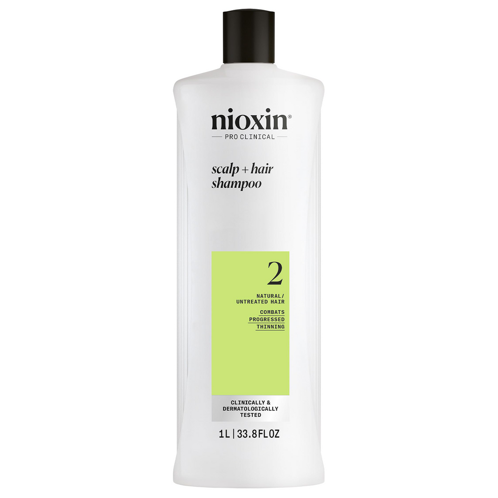 070018007094 - Nioxin System 2 Scalp + Hair Shampoo Liter / 33.8 oz | Natural / Untreated Hair