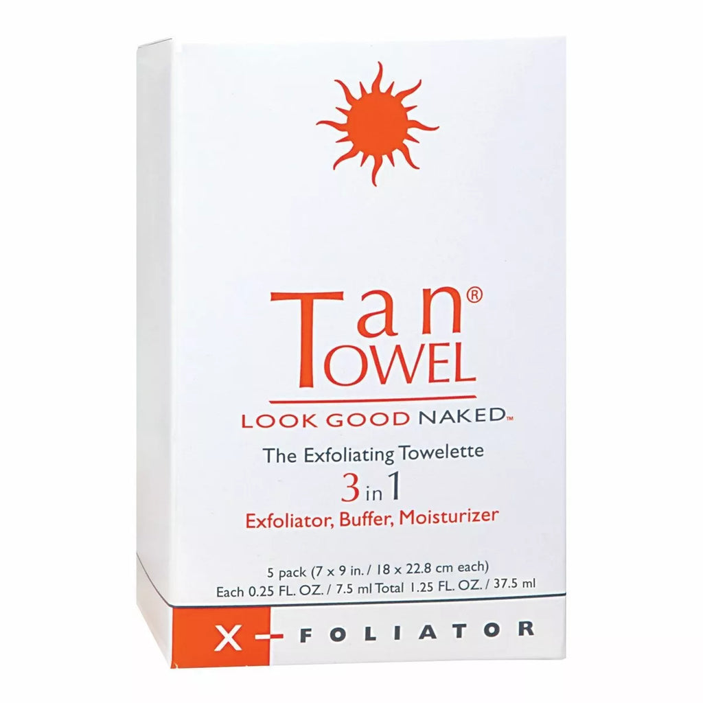 659711135671 - Tan Towel The Exfoliating Towelette 3 In 1 Exfoliator, Buffer & Moisturizer 5 Pack