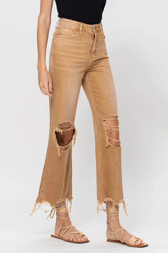 Vervet by Flying Monkey High-Rise 90S Vintage Crop Flare Jeans V2736 - Kiss of California