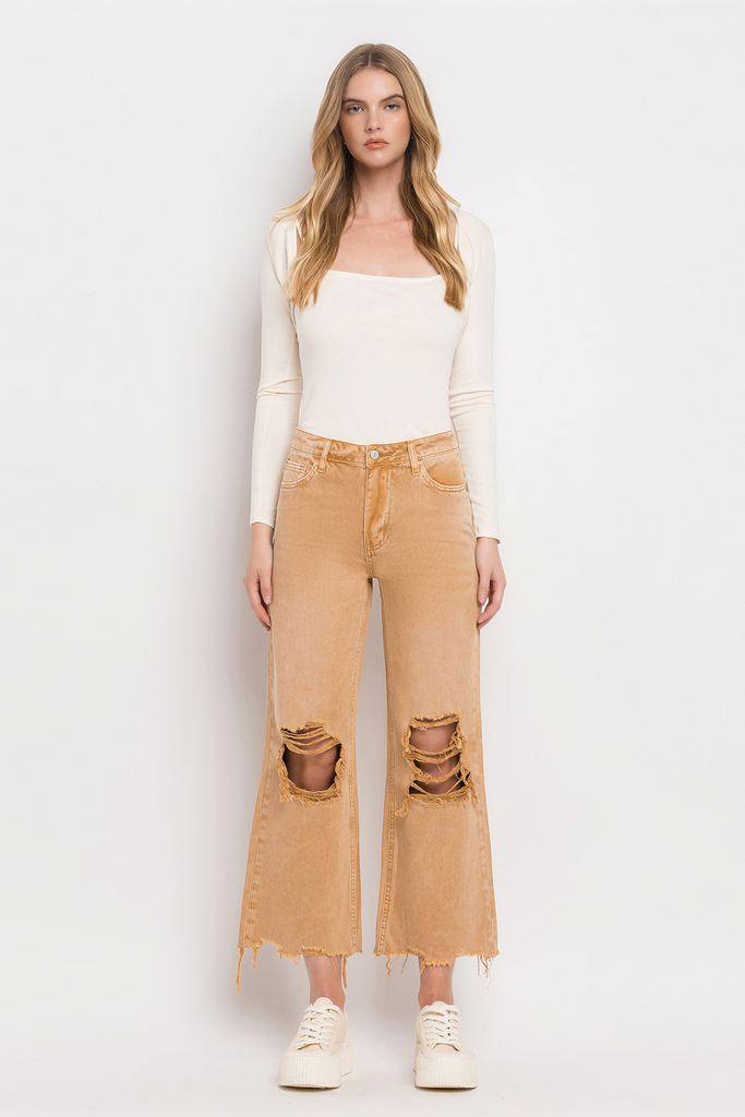 Vervet by Flying Monkey High-Rise 90S Vintage Crop Flare Jeans V2736 - Kiss of California