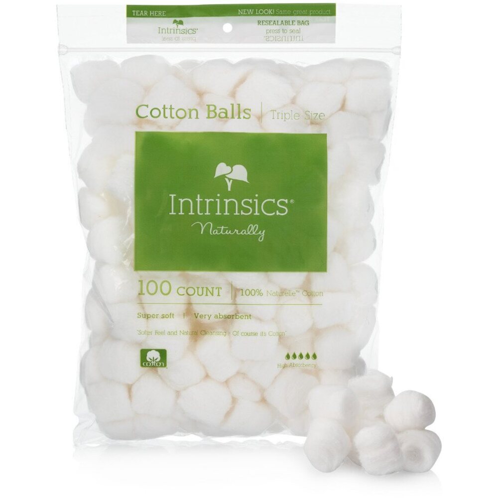 Intrinsics Cotton Balls Triple Size 100 Count - 695190100571