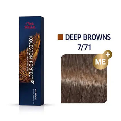 Wella Koleston Perfect Permanent Hair Color - 7/71 Medium Blonde / Brown Ash