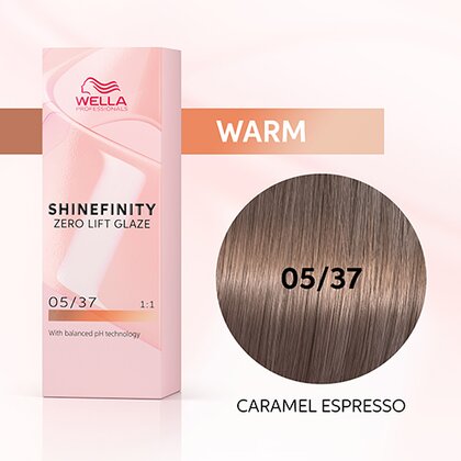 Wella Shinefinity Zero Lift Glaze Demi-Permanent Hair Color - 05/37 Light Brown Gold Brown - 4064666050133