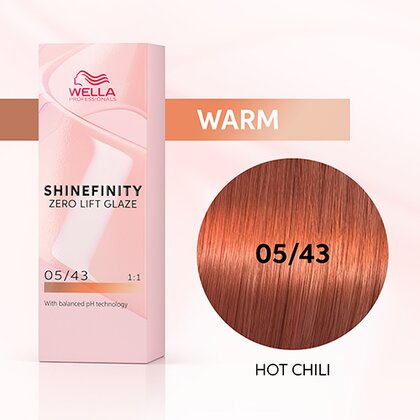 Wella Shinefinity Zero Lift Glaze Demi-Permanent Hair Color - 05/43 Light Brown Red Gold - 4064666050188
