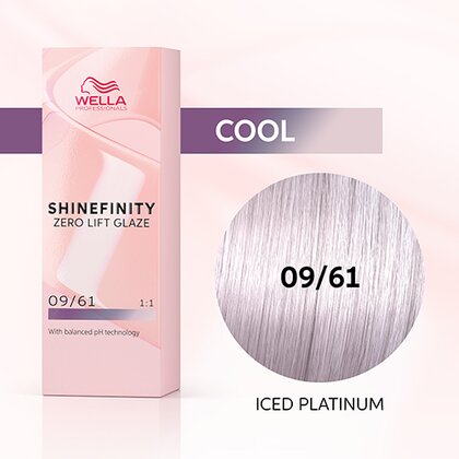 Wella Shinefinity Zero Lift Glaze Demi-Permanent Hair Color - 09/61 Very Light Blonde Violet Ash - 4064666050041