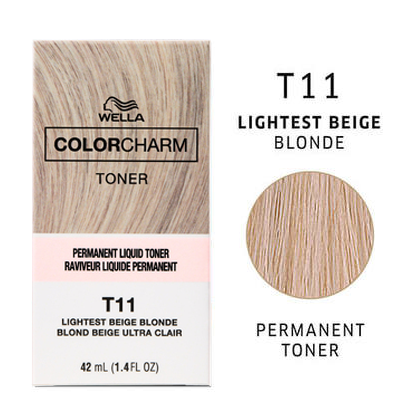 070018106476 - Wella ColorCharm Permanent Liquid Hair Toner 42 ml / 1.4 oz - T11 Lightest Beige Blonde
