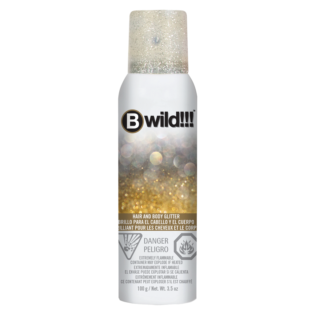 Jerome Russell Bwild Temporary Hair Color & Body Glitter Spray 3.5 oz / 100 g - Gold & Silver