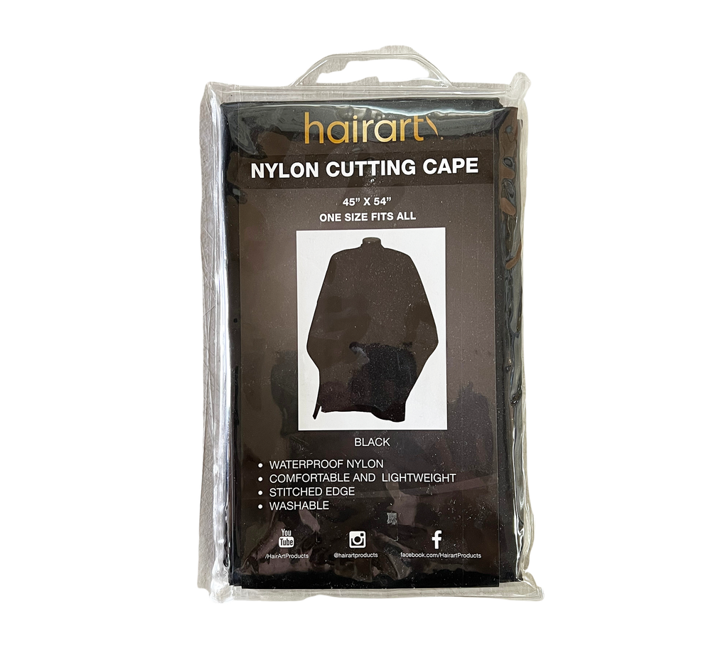 HairArt Nylon Cutting Cape Black 45" x 54" - 727428090504