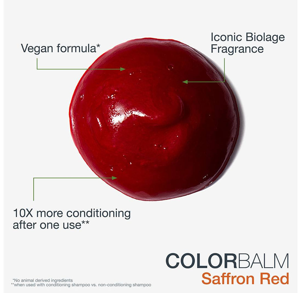Biolage ColorBalm Color Depositing Conditioner 1 oz / 30 ml - Saffron Red | Travel - 884486464811