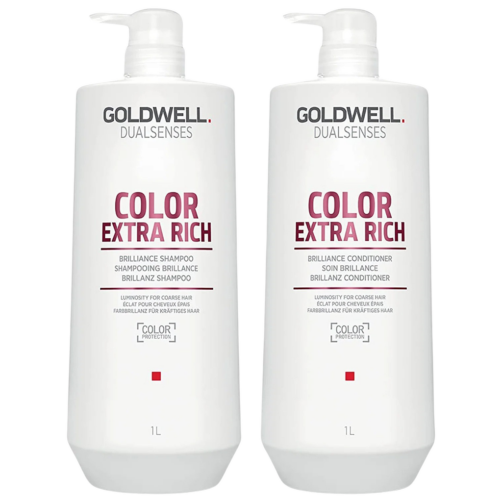 4050117277228 - Goldwell Dualsenses COLOR EXTRA RICH Brilliance Shampoo & Conditioner Duo Liter / 33.8 oz