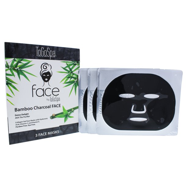 ToGo Spa Bamboo Charcoal Mask 3 Face Masks - 896132002346