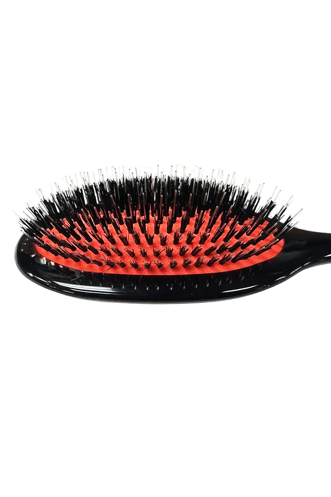 705320109661 - Elegant #966 PREMIUM Classic Cushion Porcupine + Nylon Bristles Oval Hair Brush - Medium (8.5") | Normal to Thick Hair