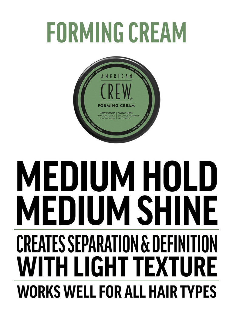 American Crew Forming Cream 1.75 oz | Medium Hold - Medium Shine - 738678184394
