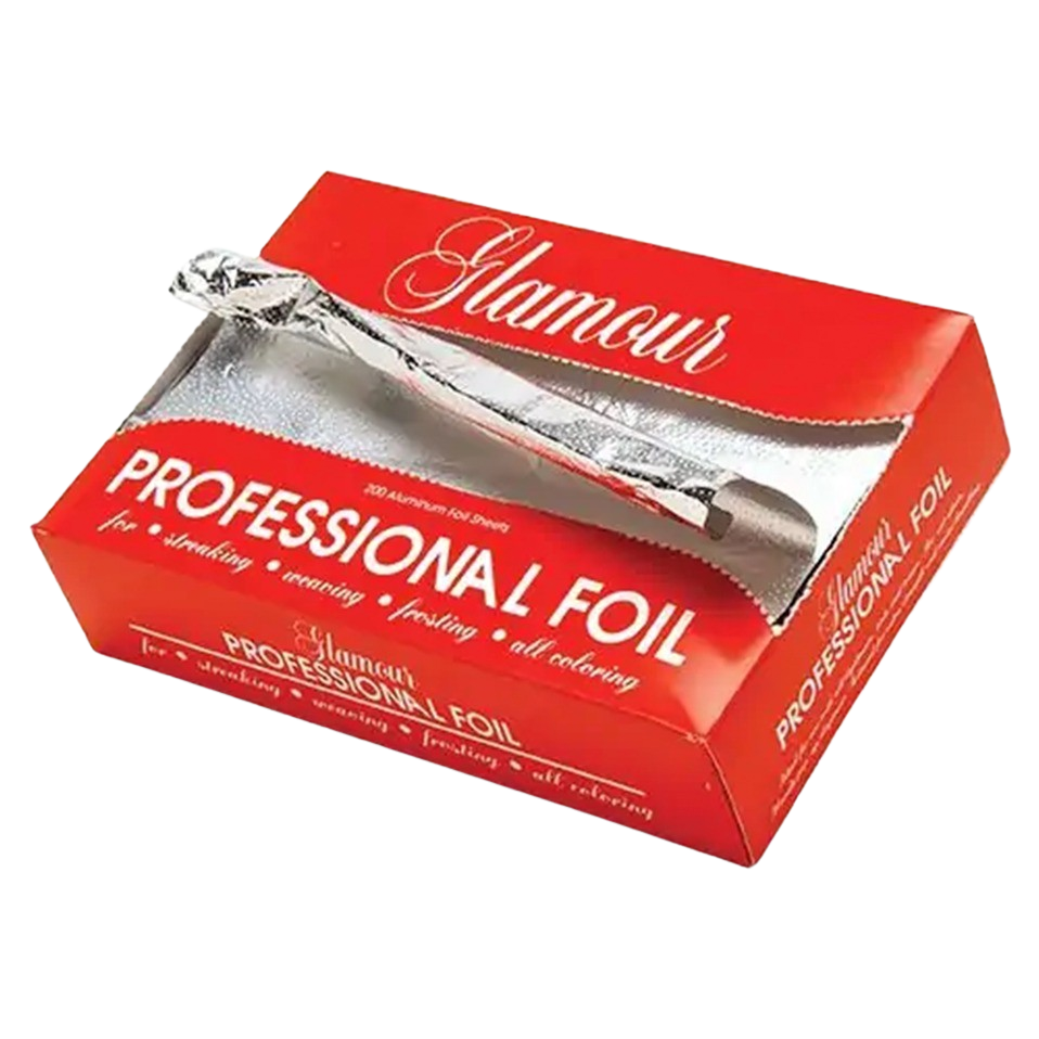 Glamour Professional Foil 200 Aluminum Foil Sheets | For Streaking, Weaving, Frosting & All Coloring