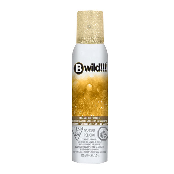 Jerome Russell Bwild Temporary Hair Color & Body Glitter Spray 3.5 oz / 100 g - Gold