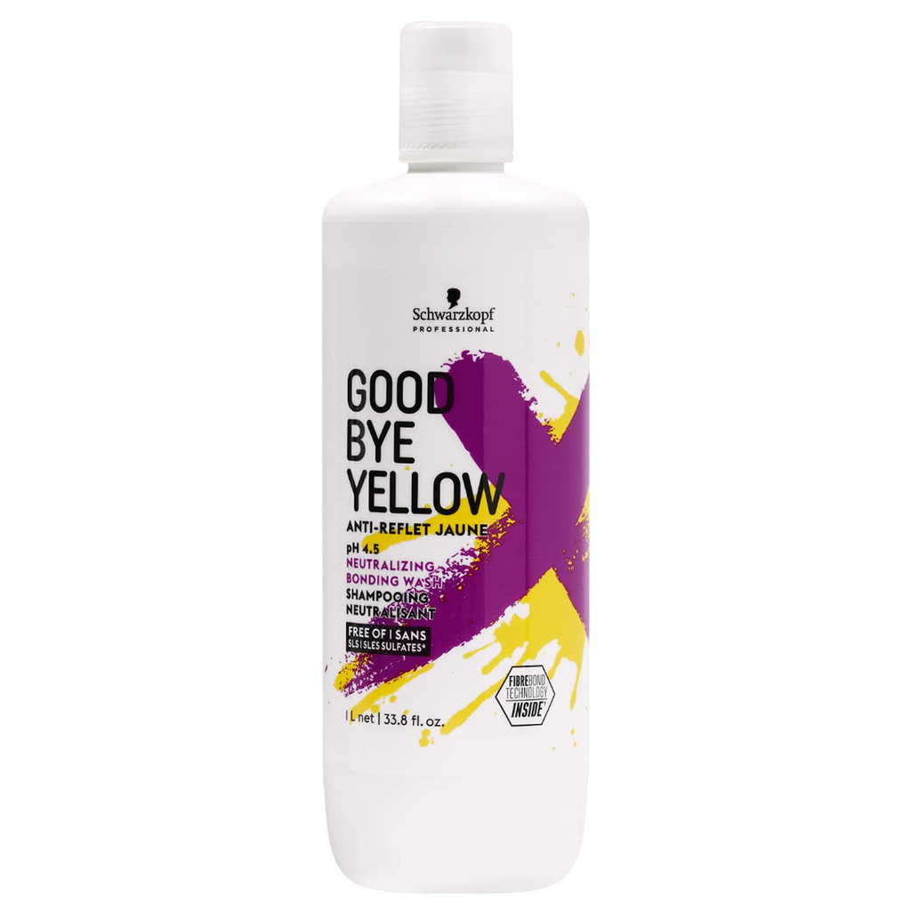 4045787404807 - Schwarzkopf GOODBYE YELLOW Neutralizing Wash Shampoo 33.8 oz / Liter | pH 4.5
